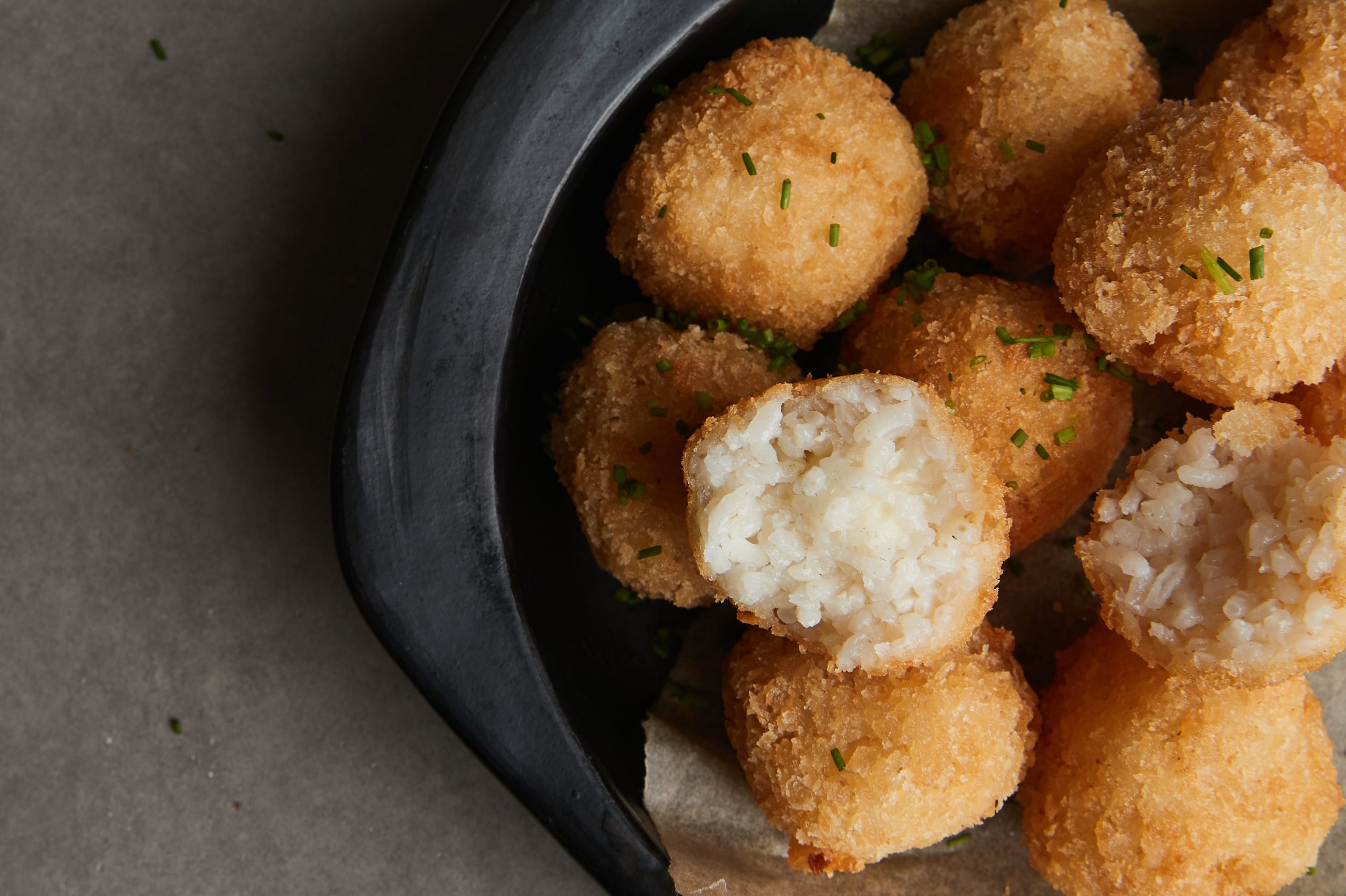 cheese filled arrancini risotto balls