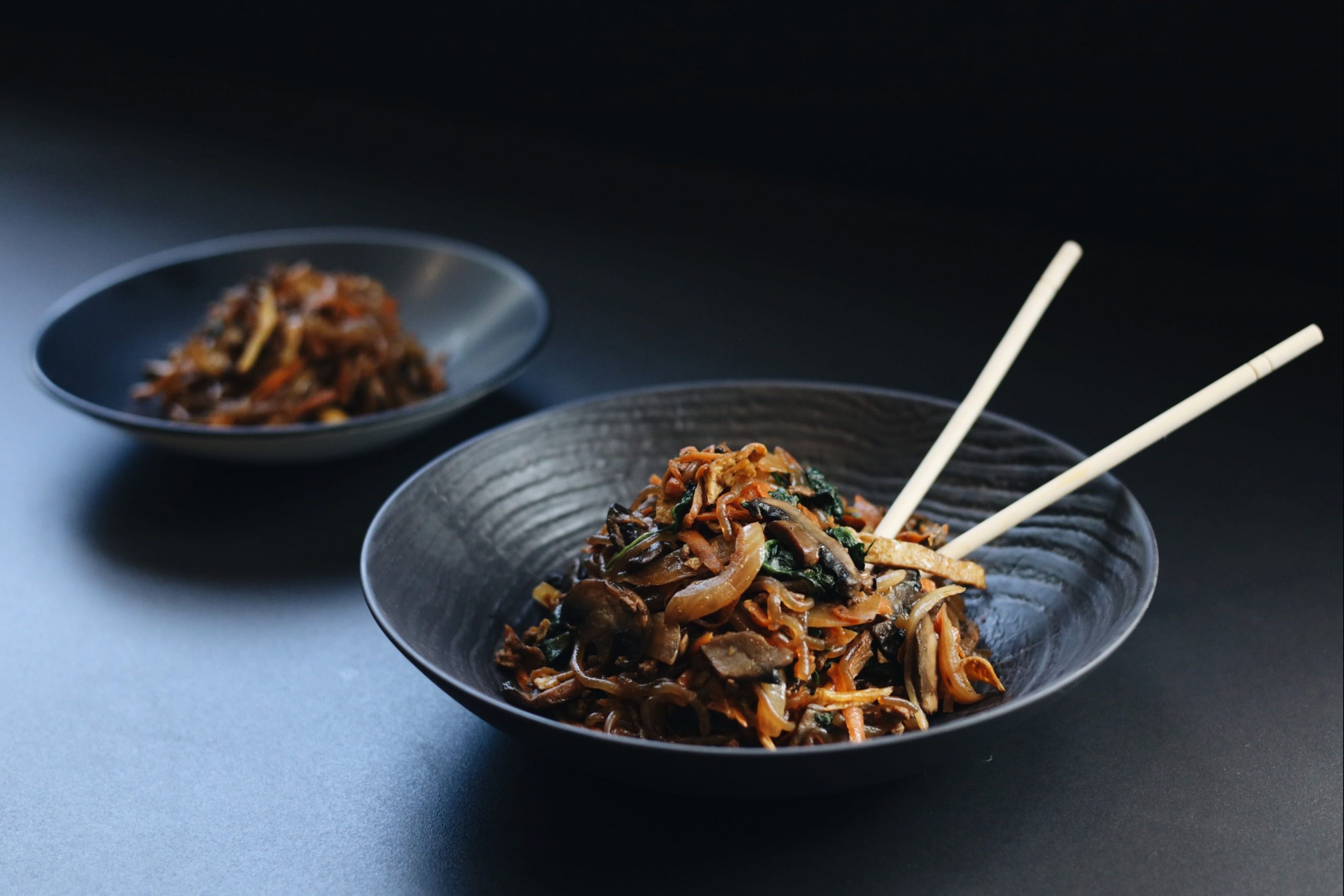 Japchae fried glass noodle stirfry