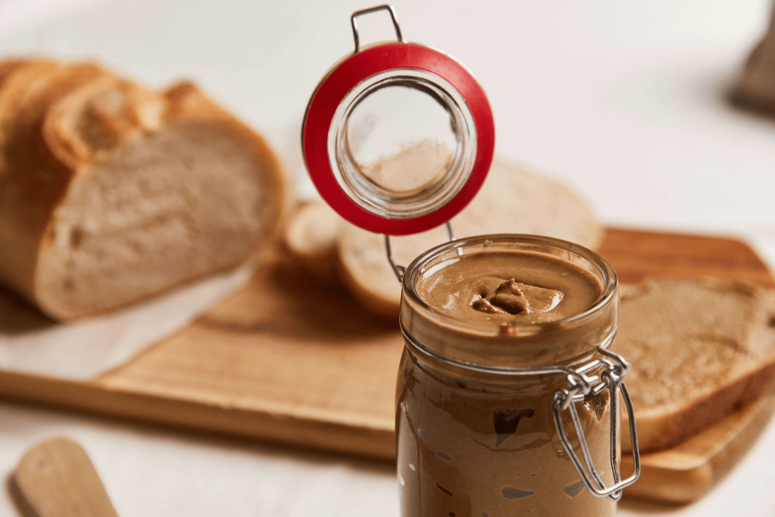 nut butter spread on bread