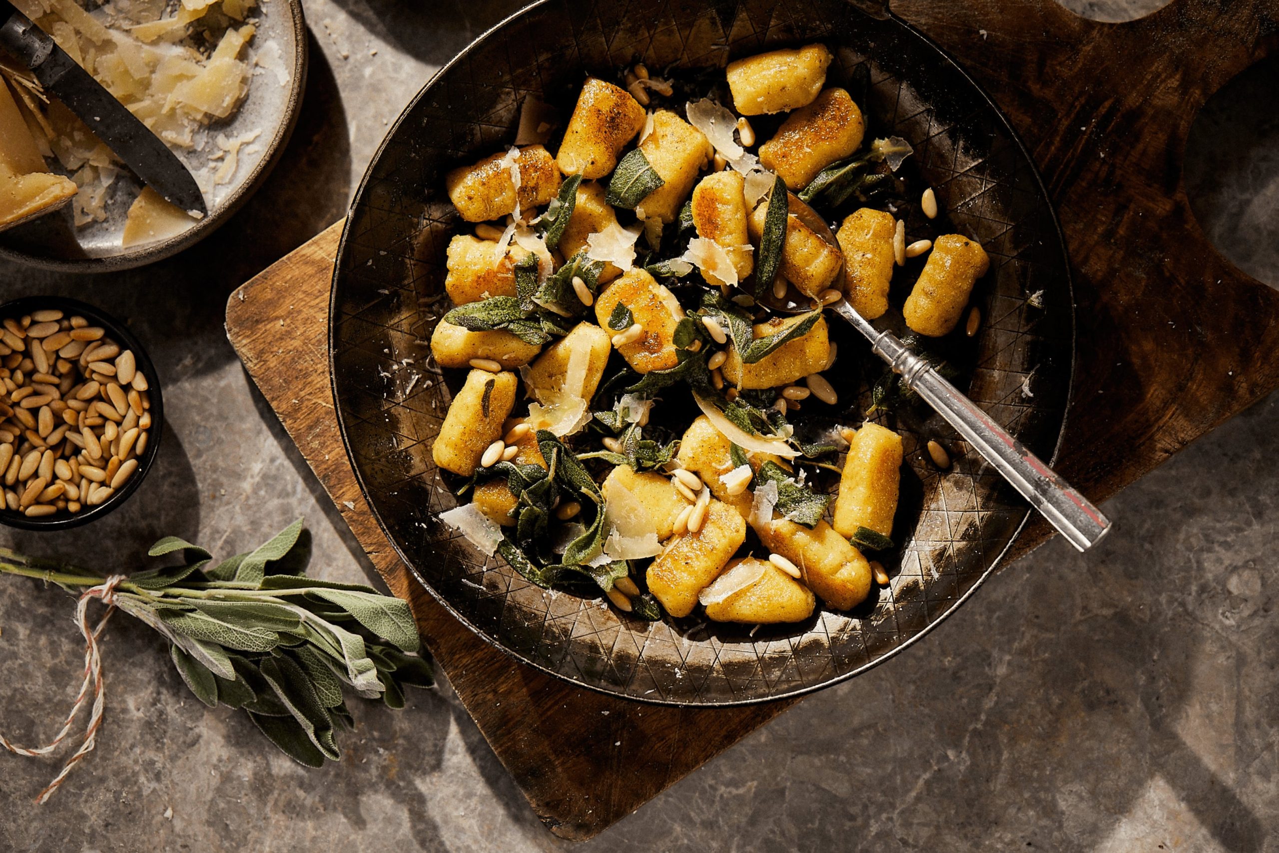 potato gnocchi with sage